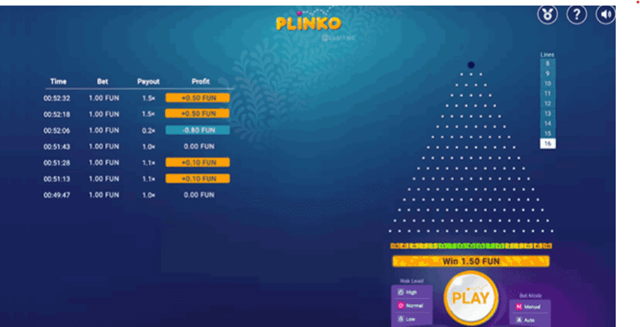 Plinko Game Play Plinko Games and win today