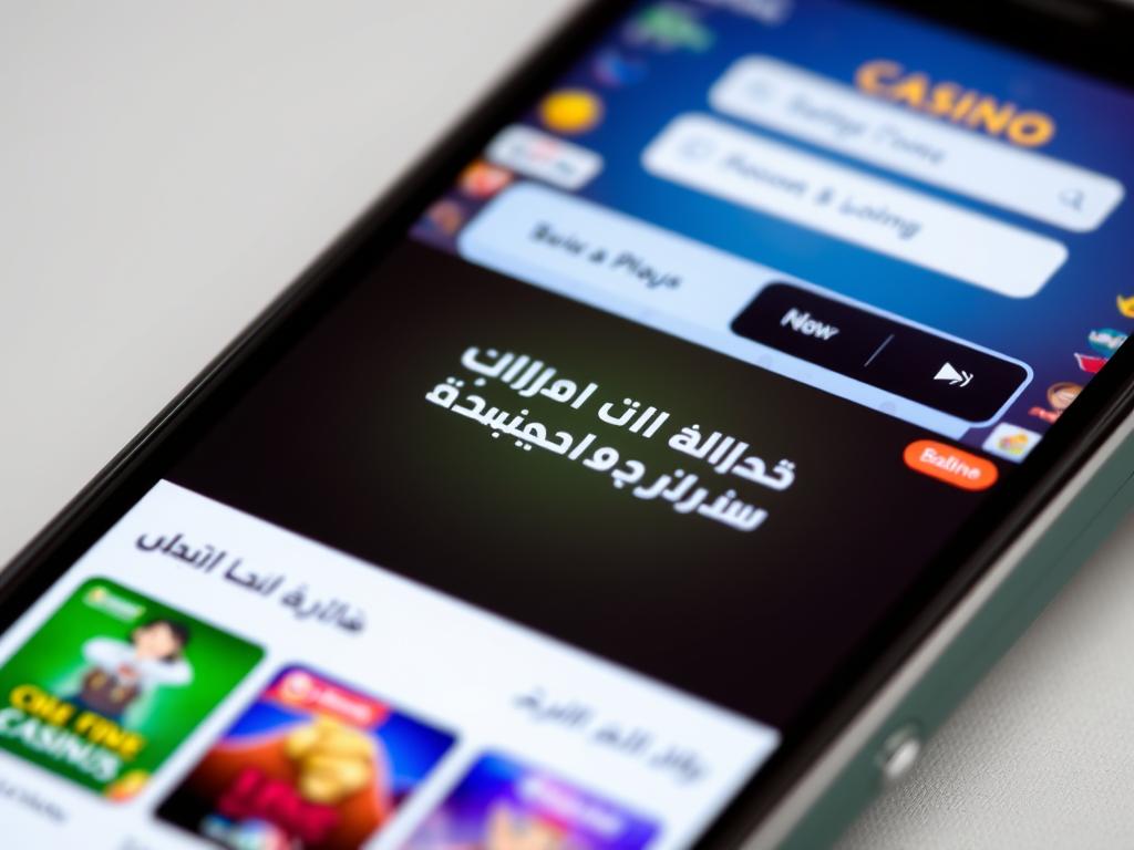 Mobile casino app for Kuwaiti players showing Arabic interface Mobile casino app for Kuwaiti players showing Arabic interface